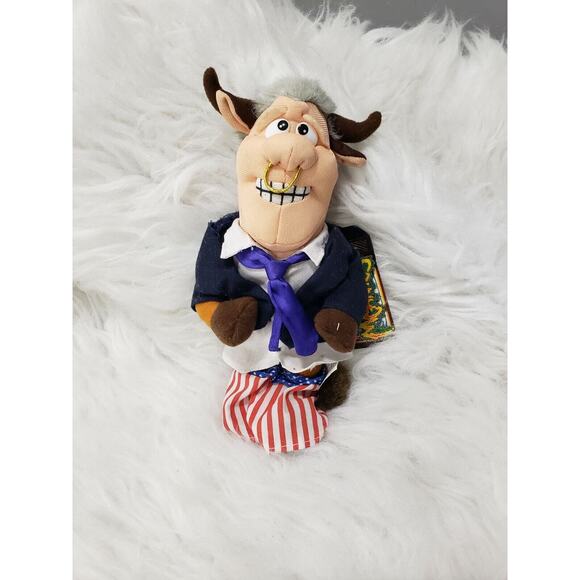 Meanie Beanie Babies Infamous Series "Bull Bill Clinton" with tags - Picture 1 of 4